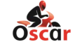Zeichnung eines Motorrads mit Fahrer. Dort, wo die Reifen sein sollen, steht "Oscar"